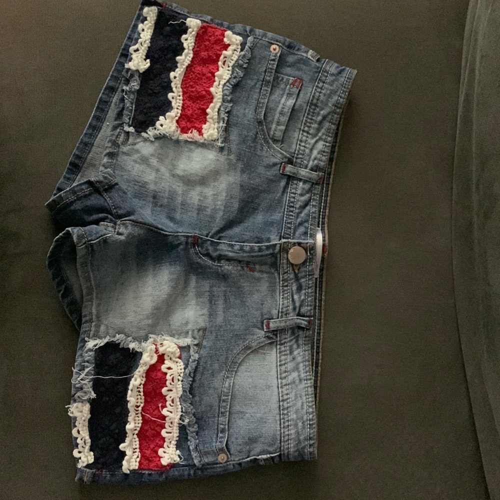 Patriotic Blue Jean shorts